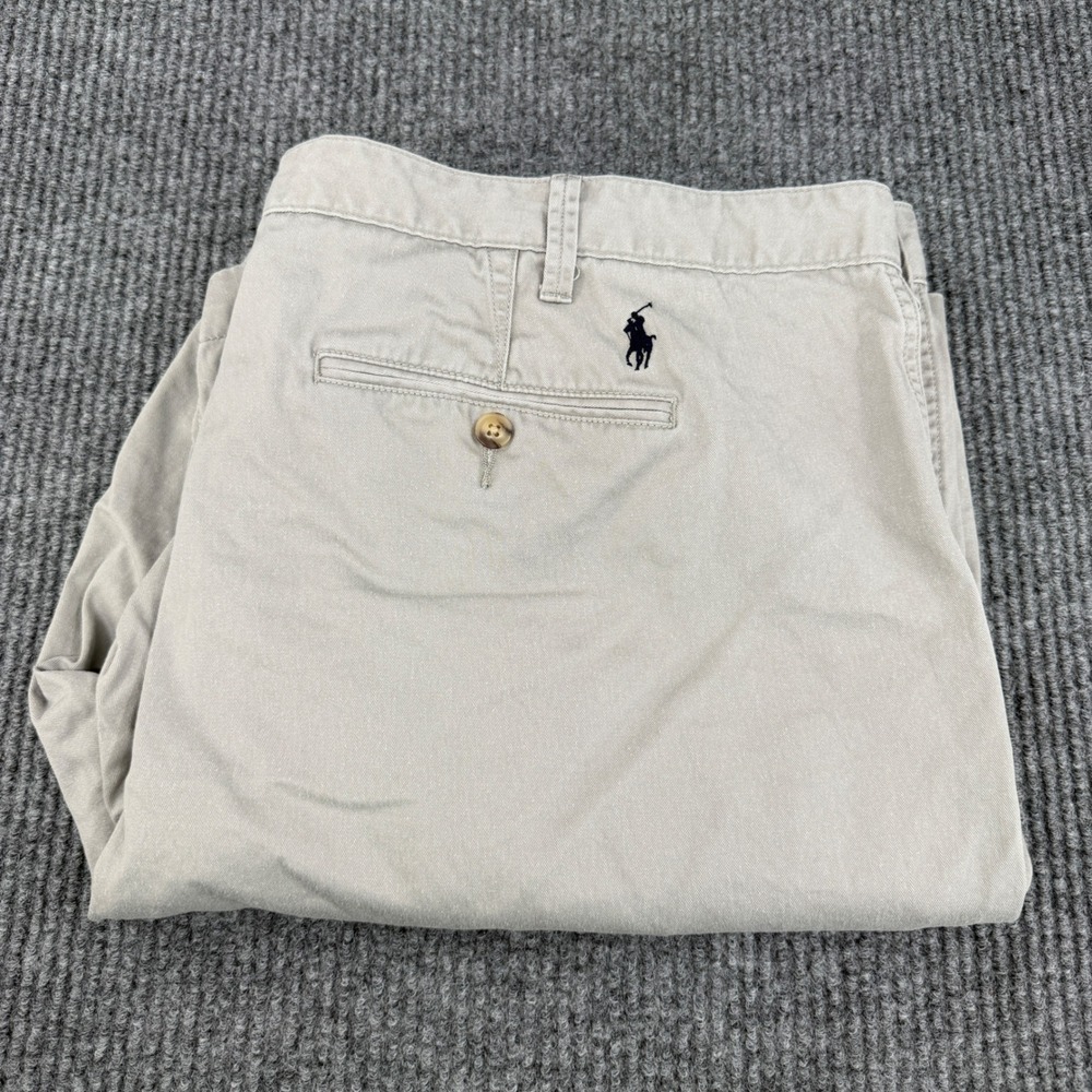 Polo Ralph‎ Lauren Mens Classic Fit Chino Shorts Tan 46B 100% Cotton Big Tall